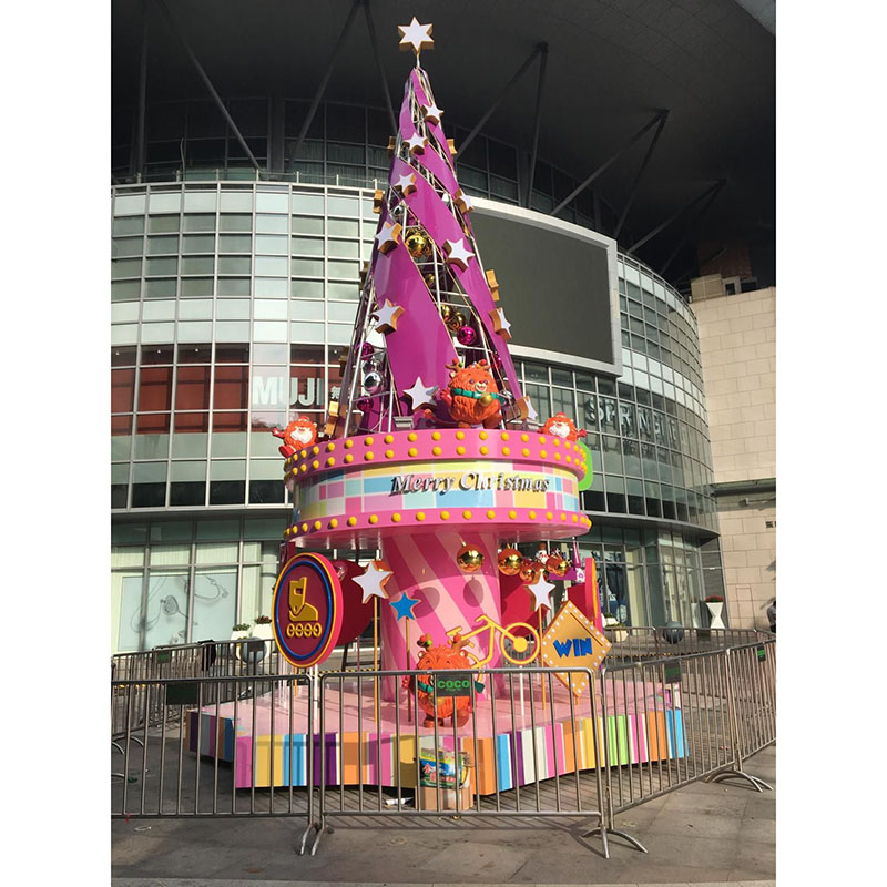 Arte de instalação de Natal em shopping center